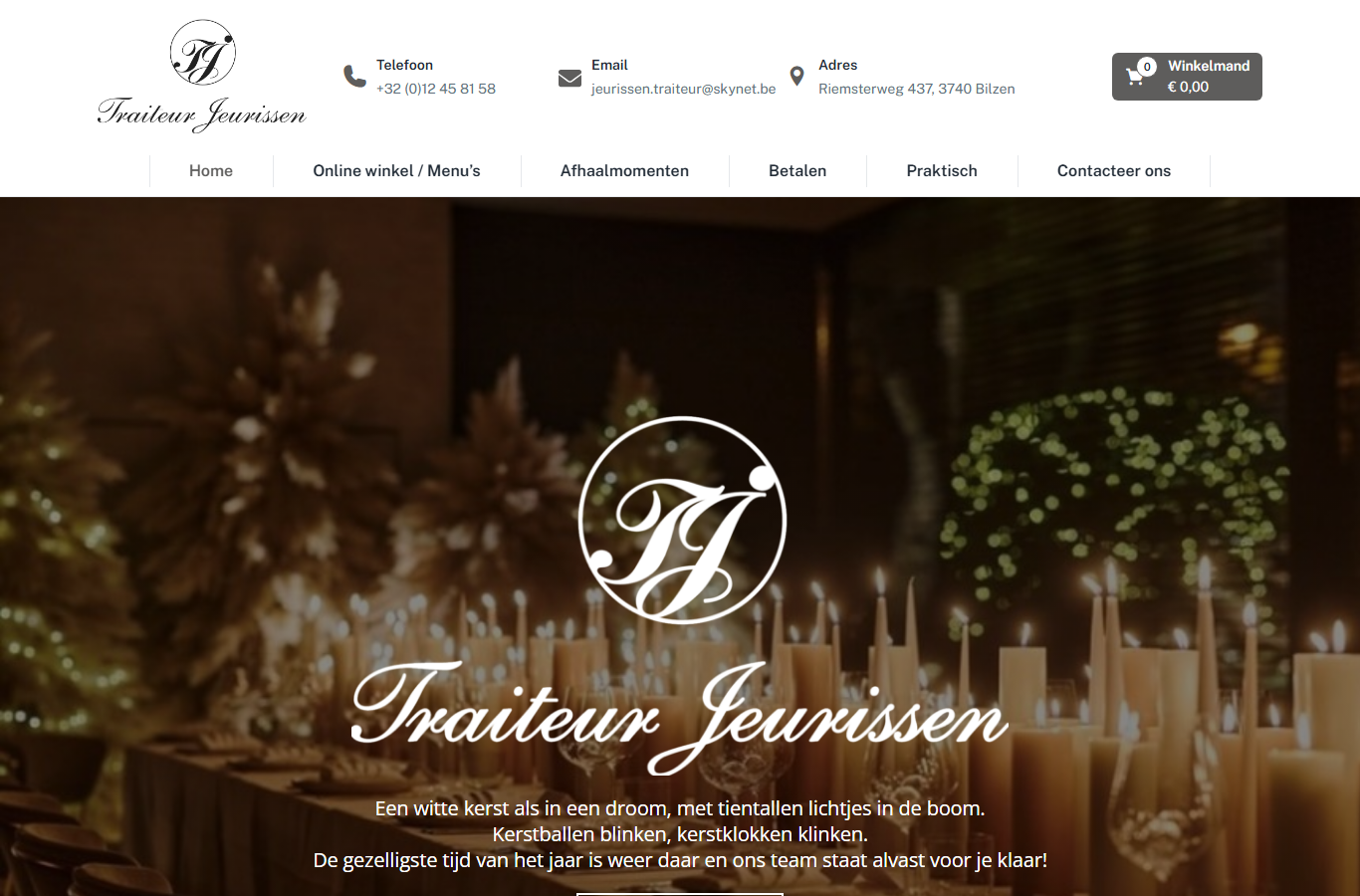 De webshop van Traiteur Jeurissen